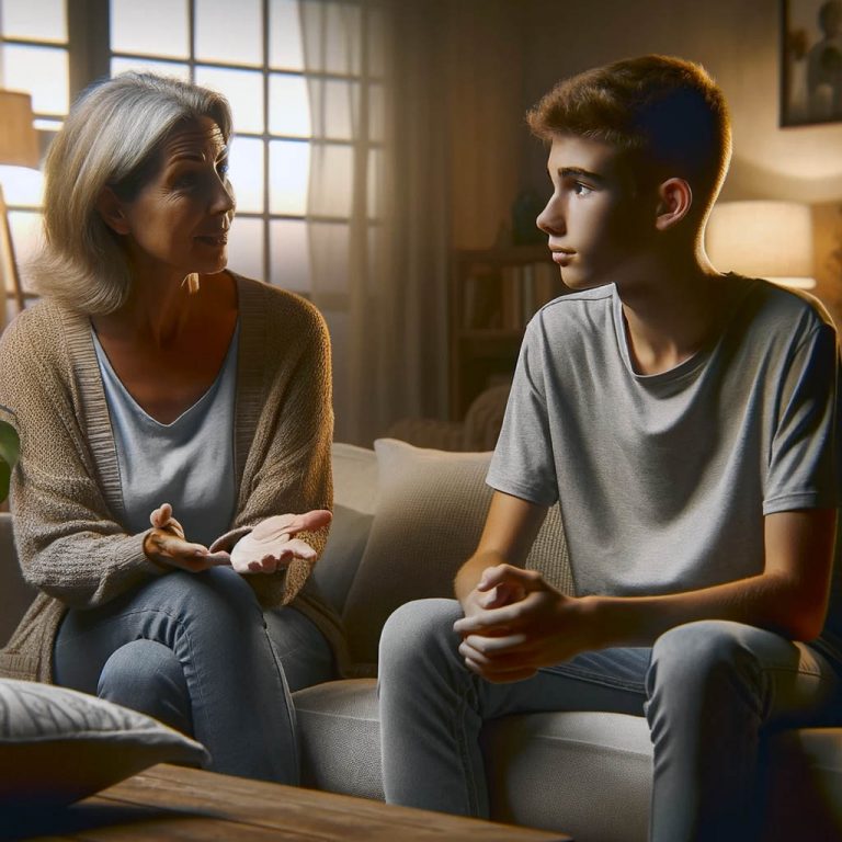 diálogo entre uma mãe e um filho de 16 anos